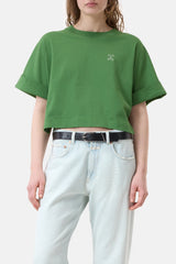 Closed Cropped T-Shirt Green