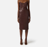 Elisabetta Franchi Skirt Emblem Cacao