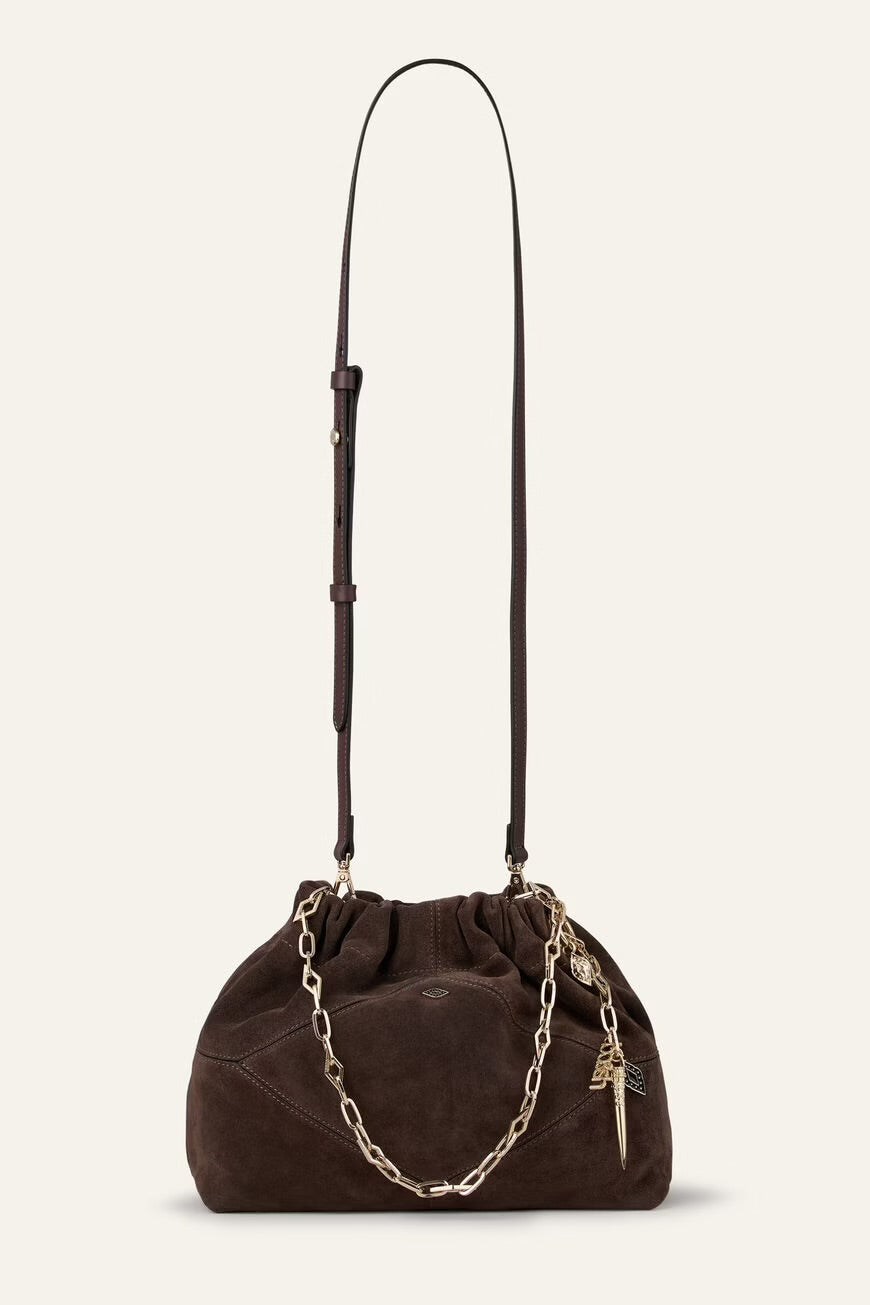 Ba&sh Tasche June Suede Choco