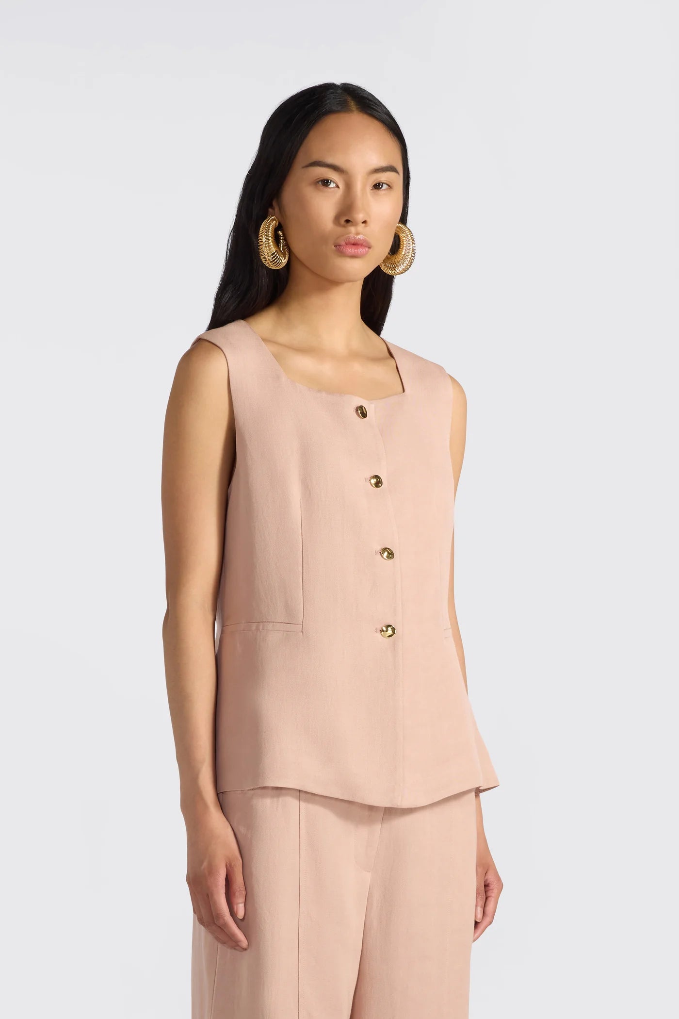 Liviana Conti Waistcoat Dust Pink