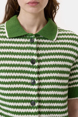 Closed Cardigan Green striped