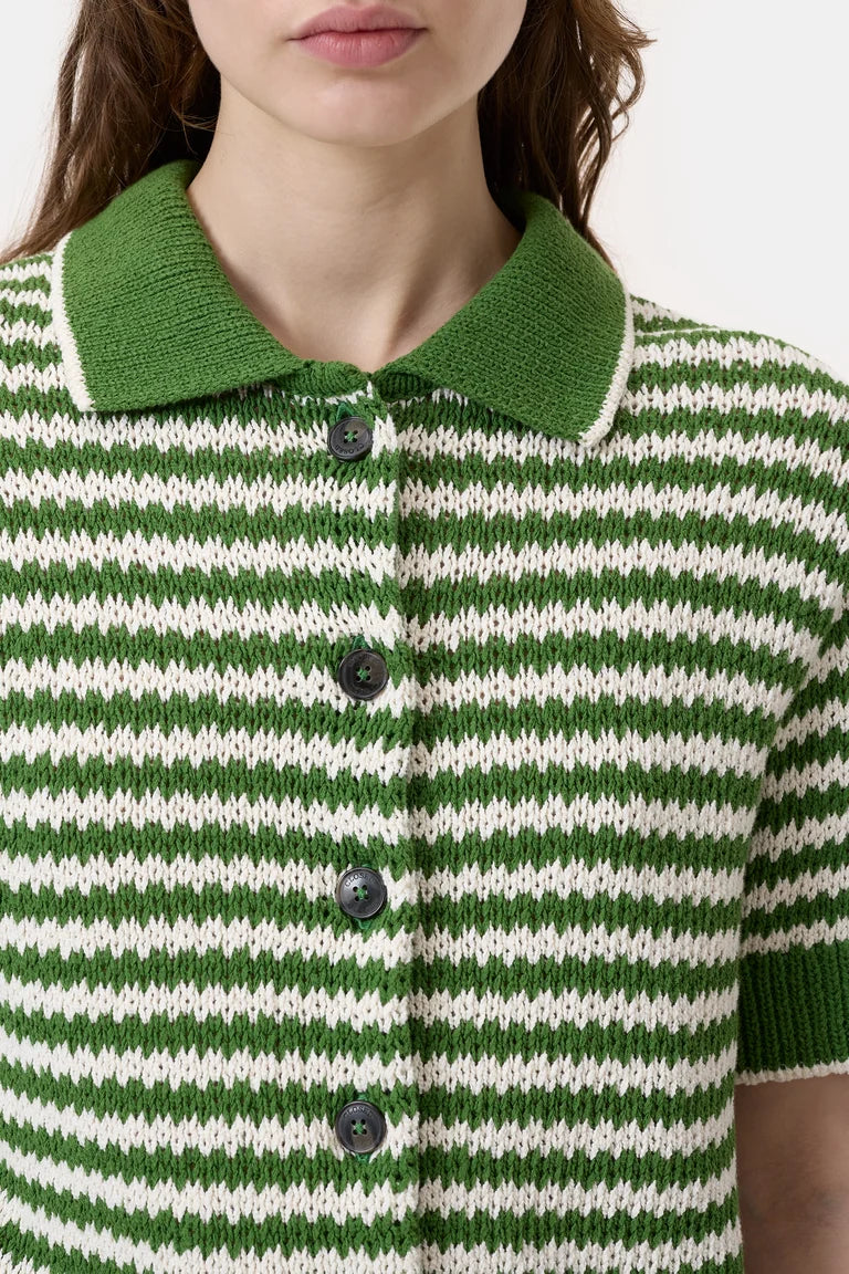 Closed Cardigan Green striped