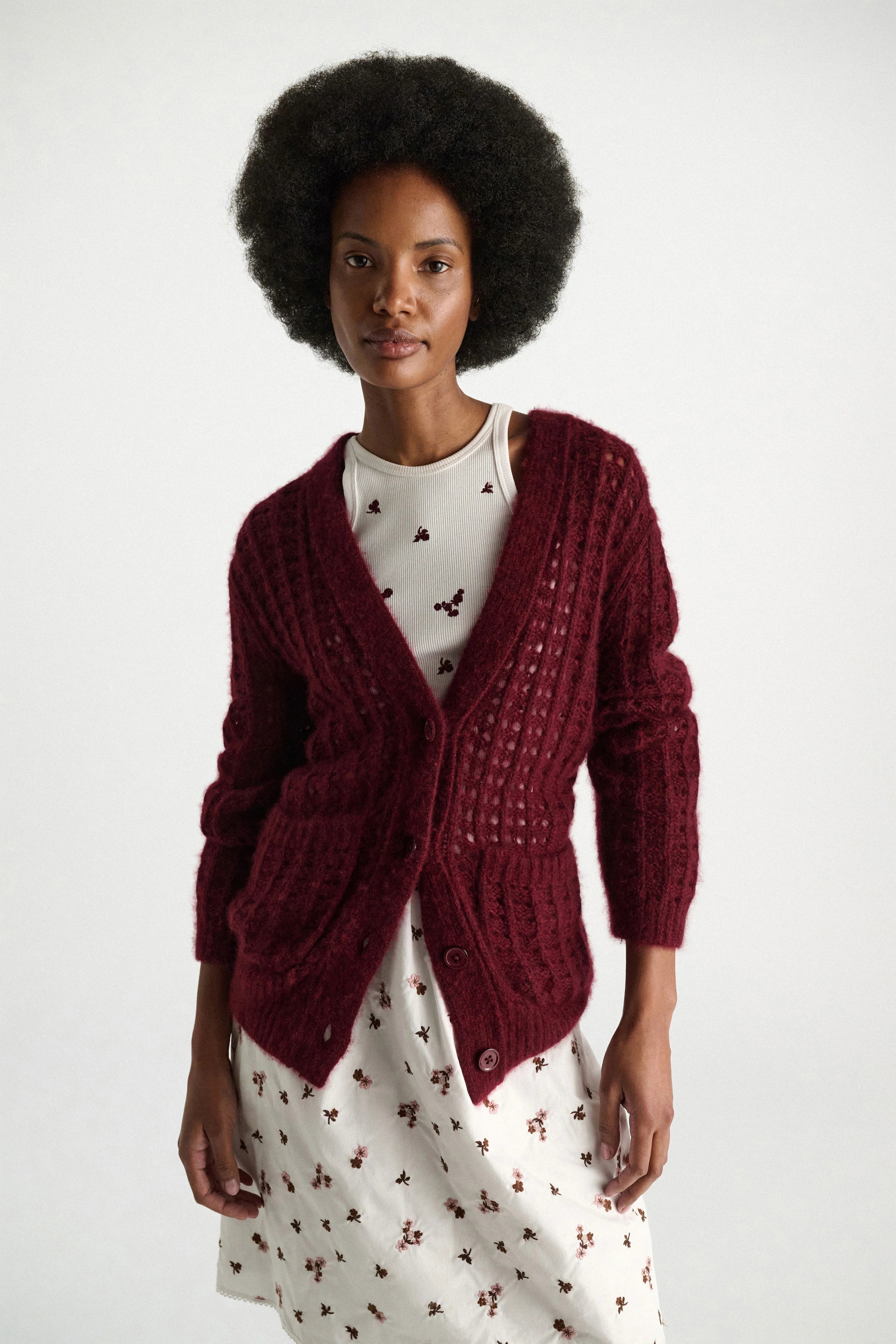 Dorothee Schumacher Cardigan Luxury Love Merlot