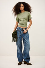 Ba&sh T-Shirt Blanca Khaki