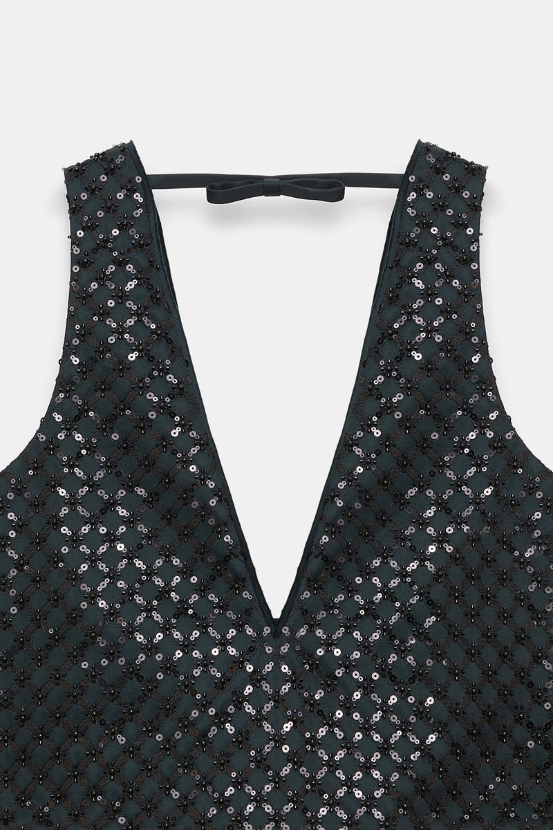 Dorothee Schumacher Top Sparkling Statement Graphite