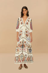 Farm Rio Dress Boho Maxi