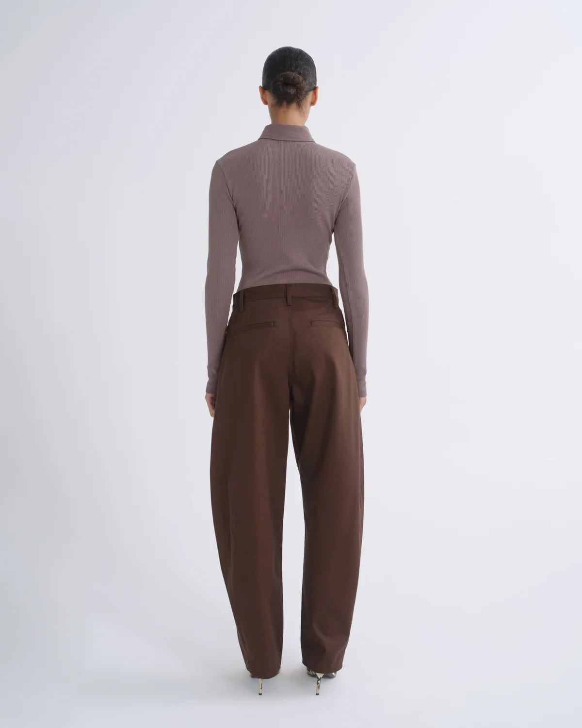 Agolde Poloshirt Amica Mauvine