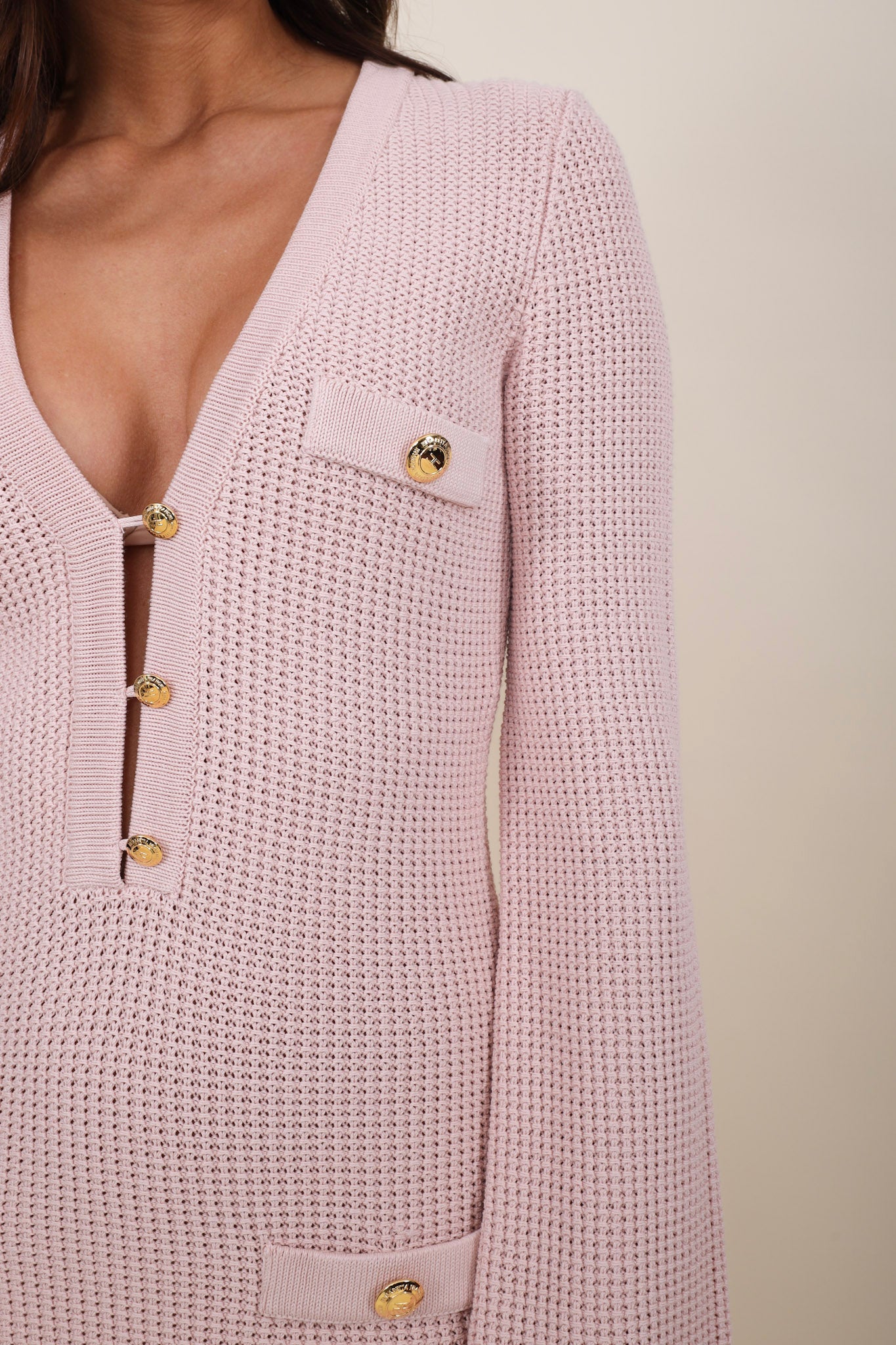 Elisabetta Franchi Strickkleid Rosa