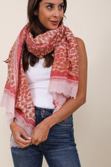 Friendly Hunting Felted Stole Cheetah Semolina