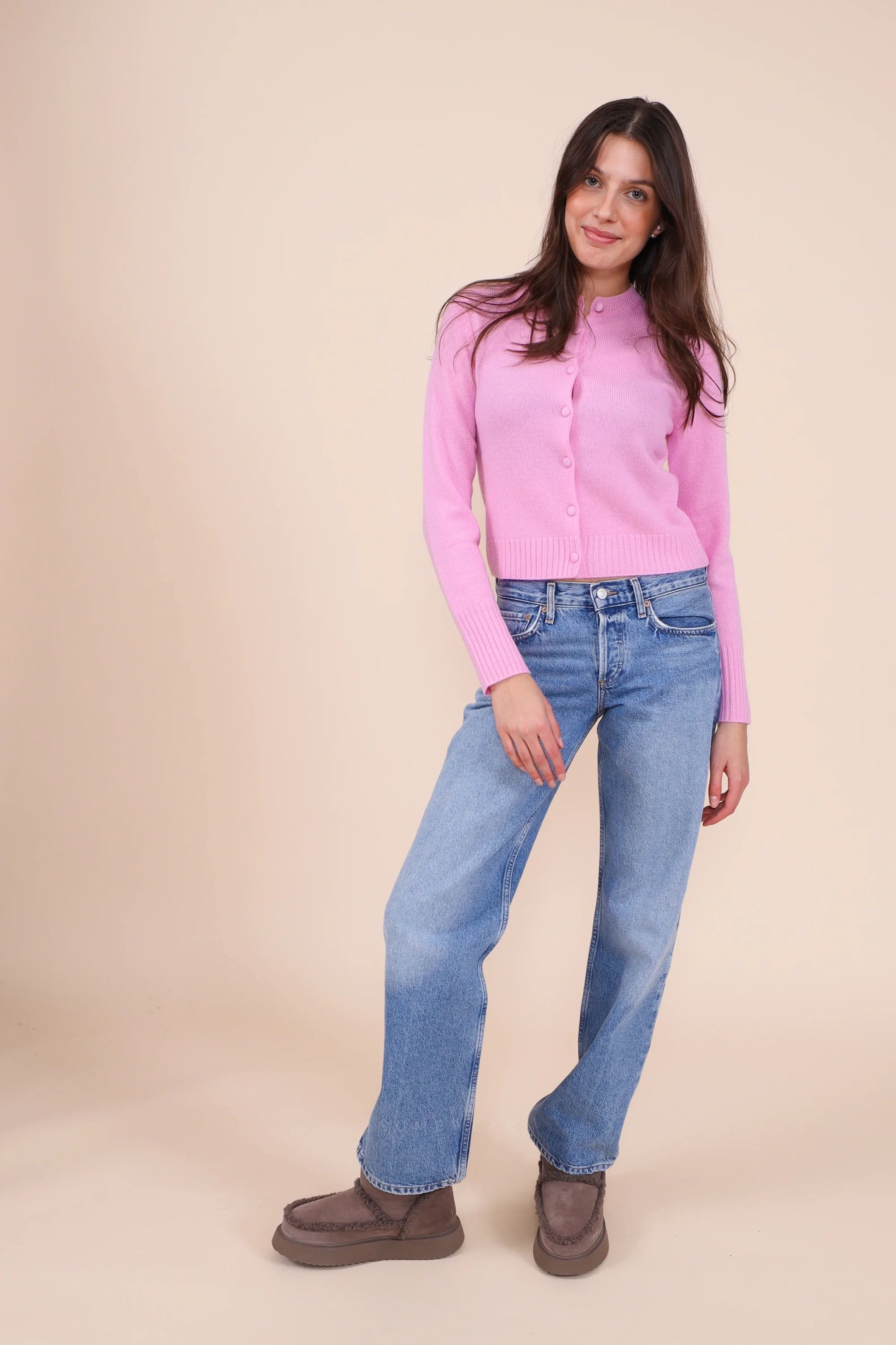 Heart Cardigan Begonia