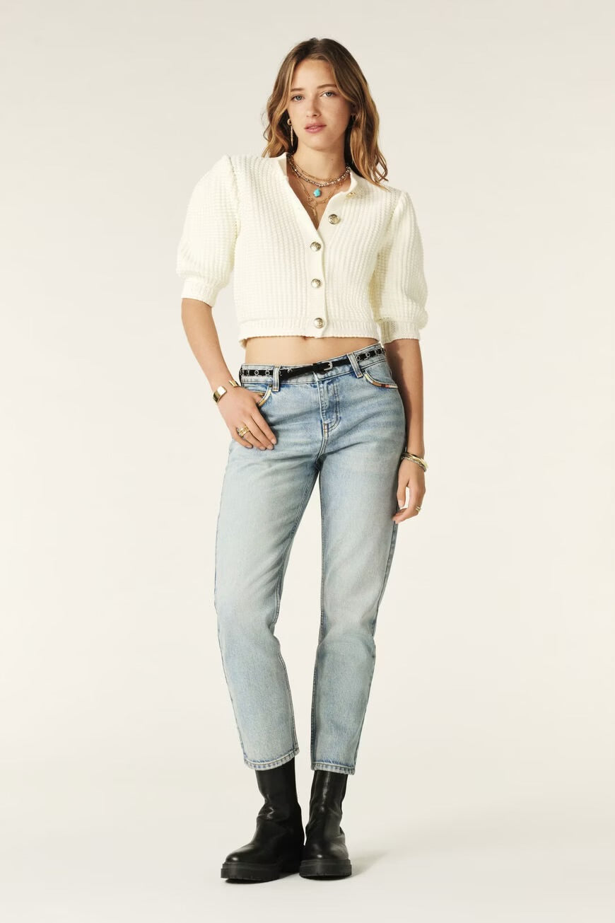Ba&sh Cardigan Garance Ecru