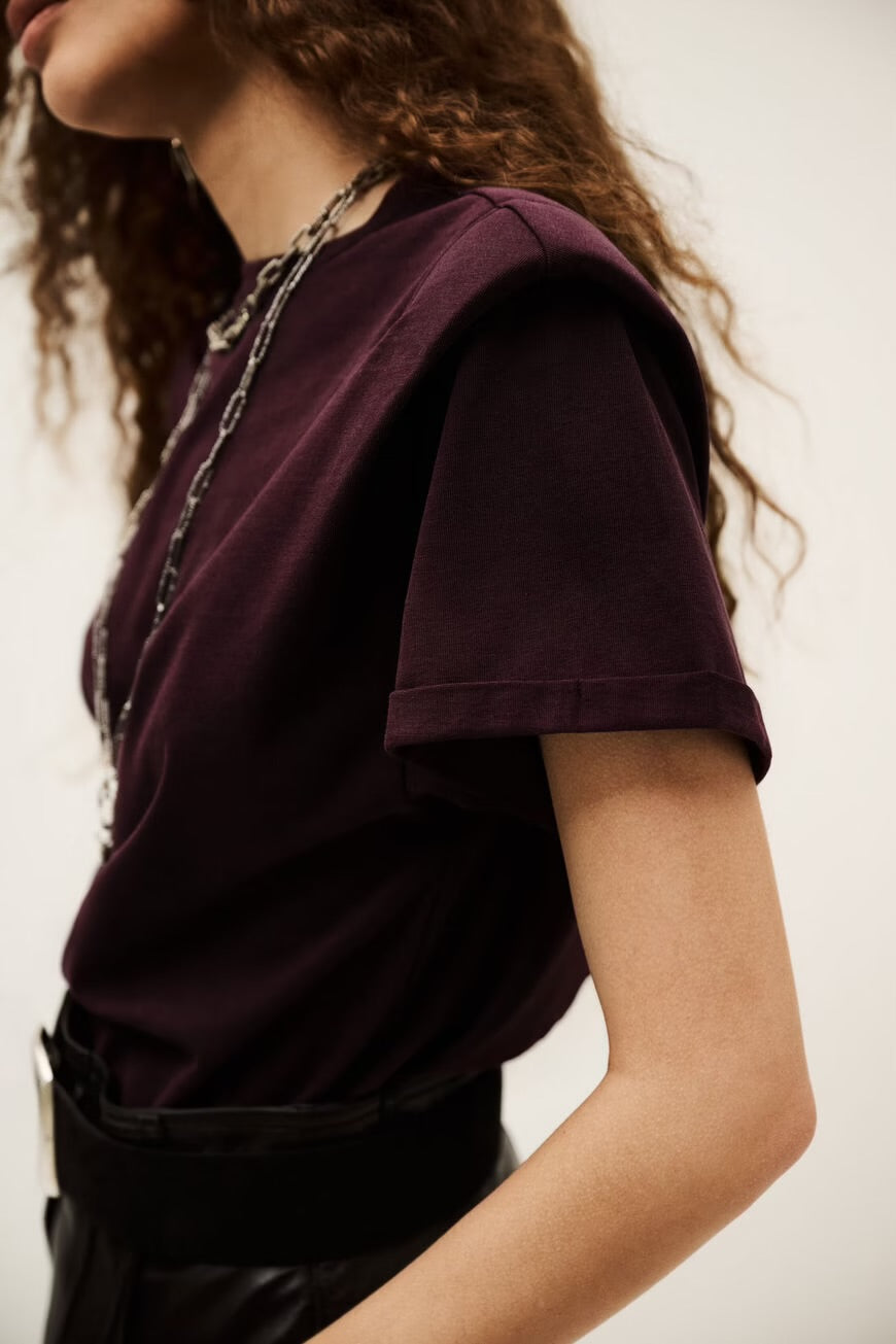 Ba&amp;sh T-Shirt Pio Bordeaux