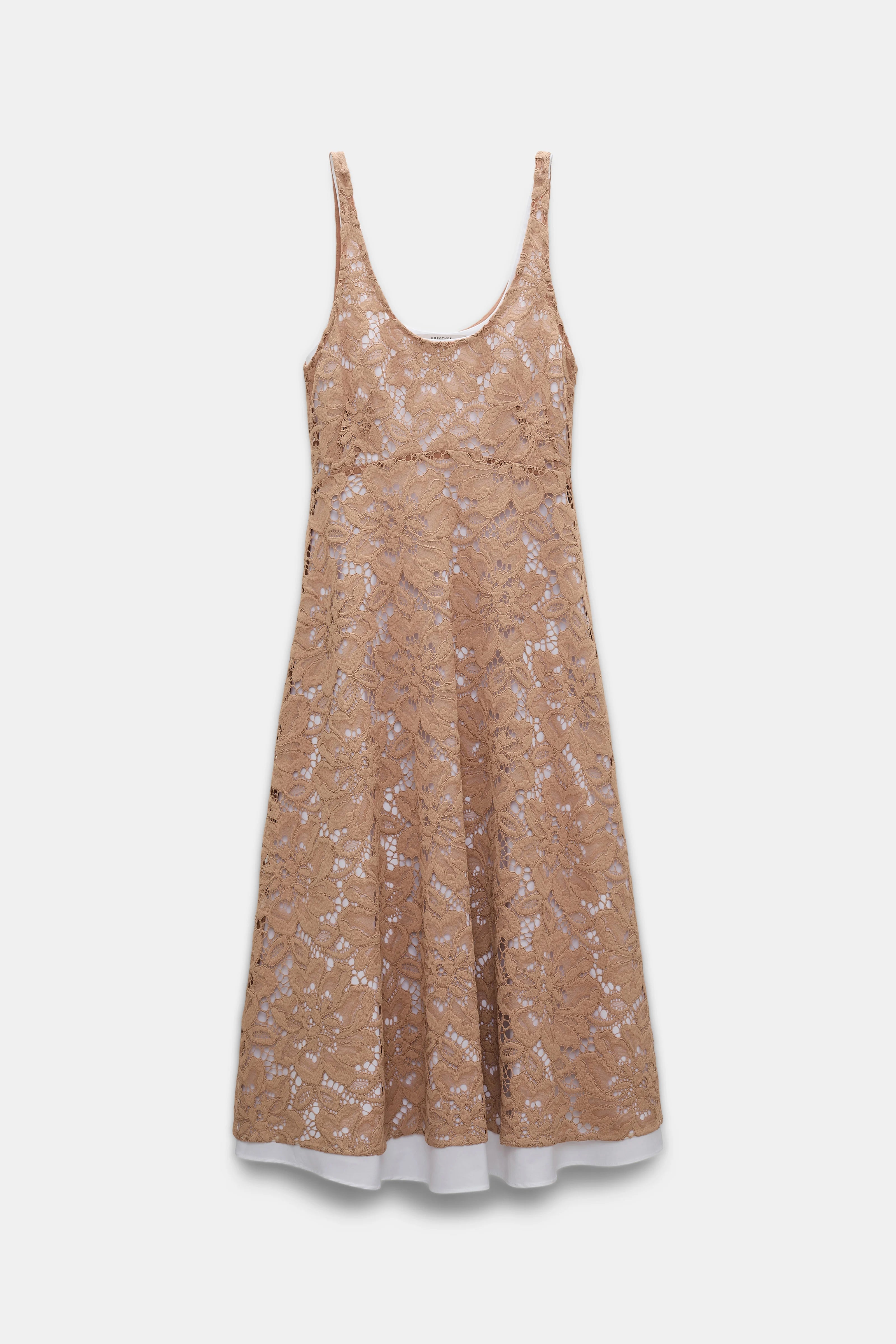 Dorothee Schumacher Kleid Lacy Dreams Tan