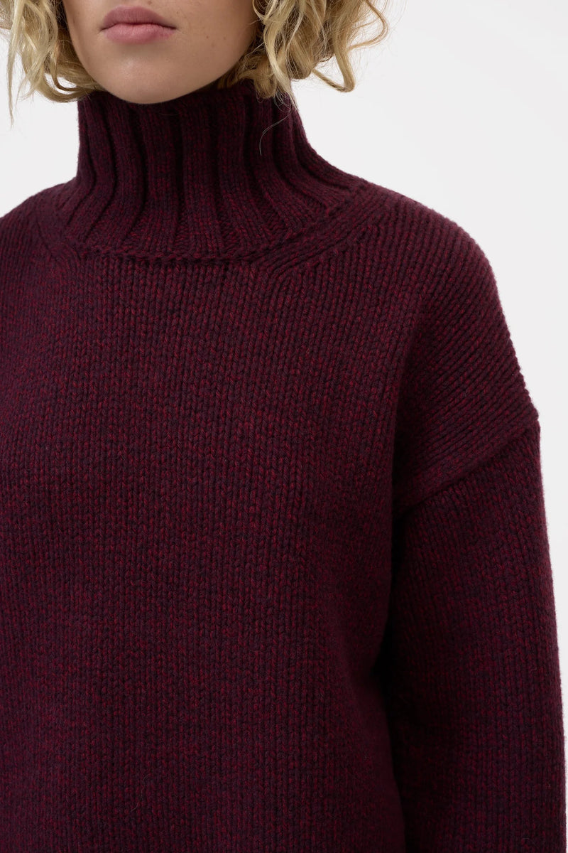Closed Pullover Rolli Raisin