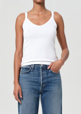 Agolde Tank Jordan White