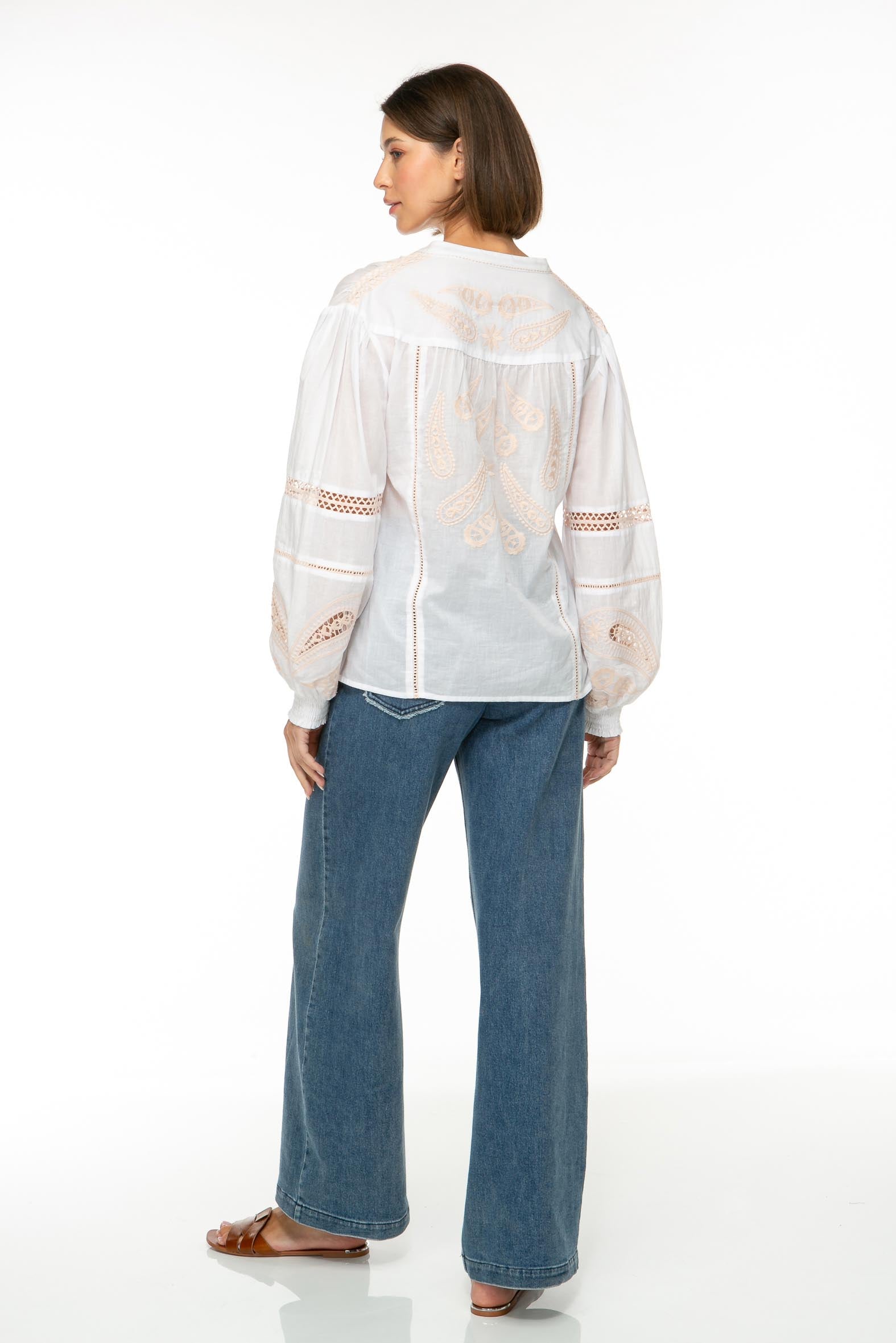 IVI Bluse Embroidery Paisley