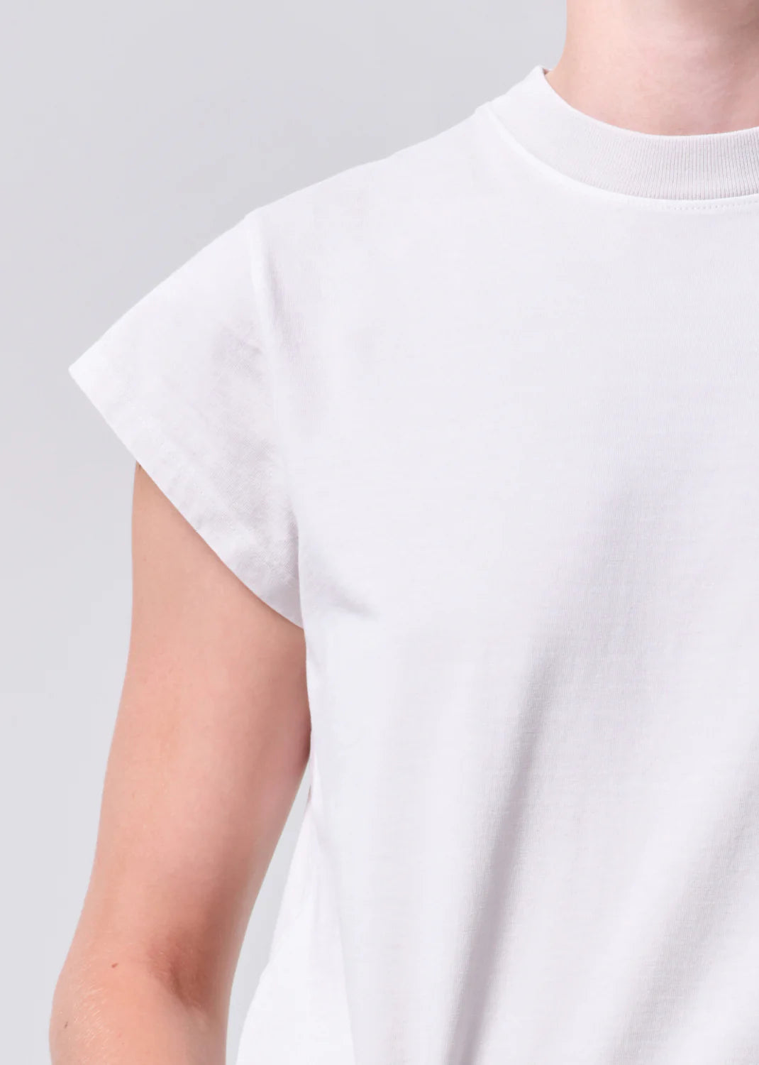 Agolde T-Shirt Bryce Cap Sleeve Bone