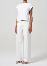 Agolde T-Shirt Bryce Cap Sleeve White