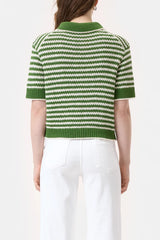 Closed Cardigan Green striped