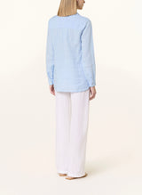 120% Lino Bluse Aqua