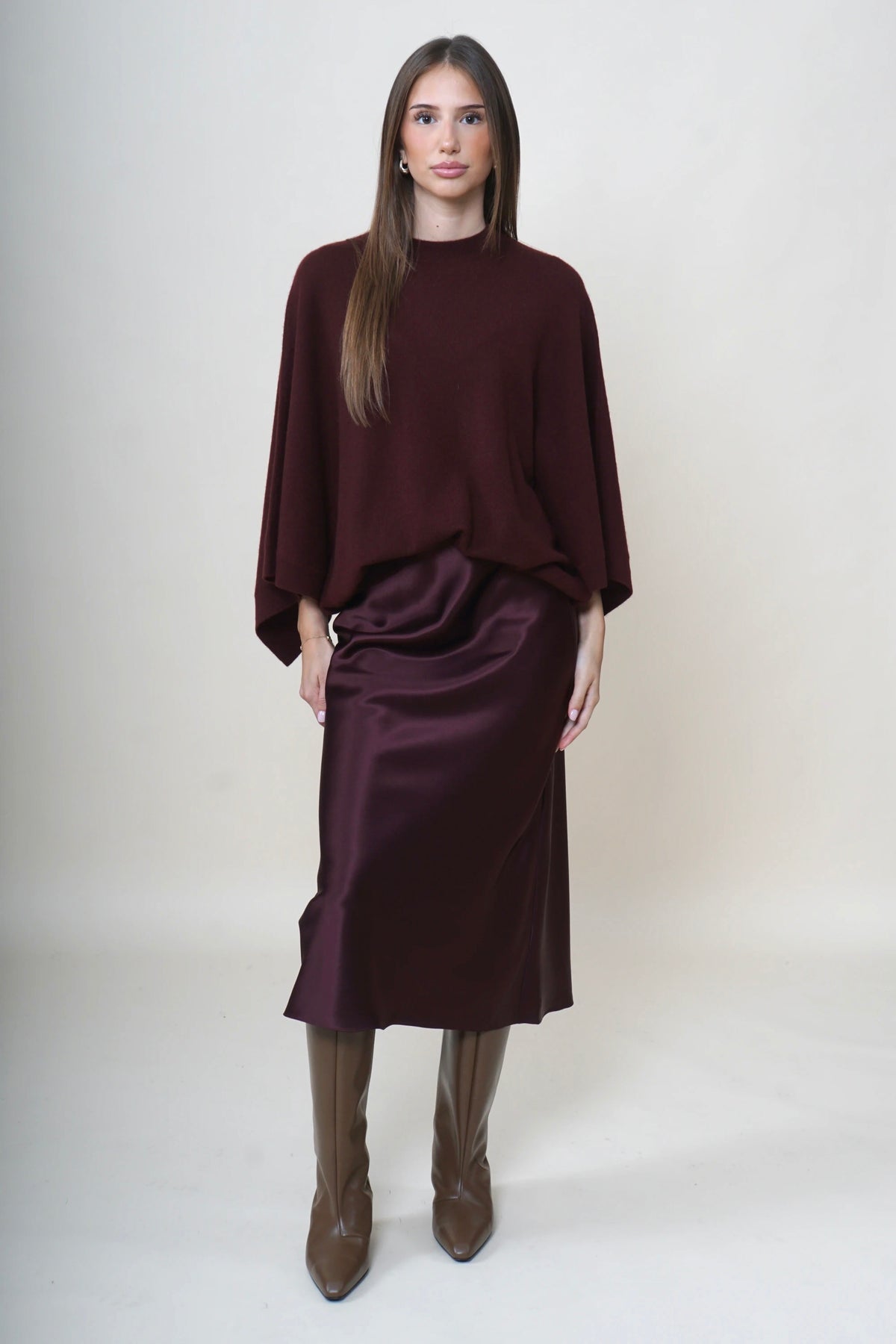 Gonna a cuore rosso rubino bordeaux