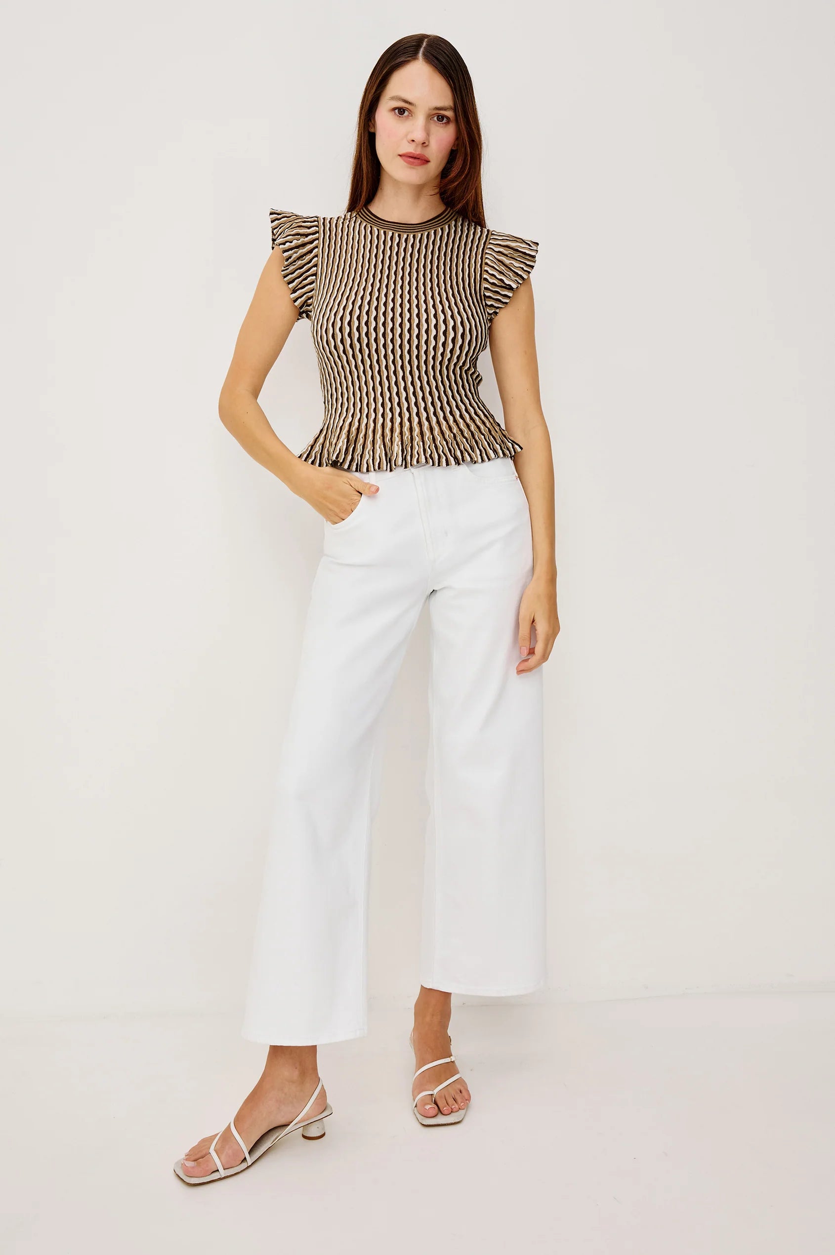 Rails Top Bryn Brown Stripe