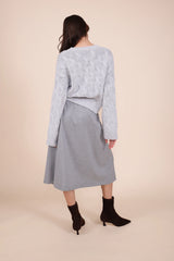 Herzensangelegenheit Crewneck Zopf Aluminium