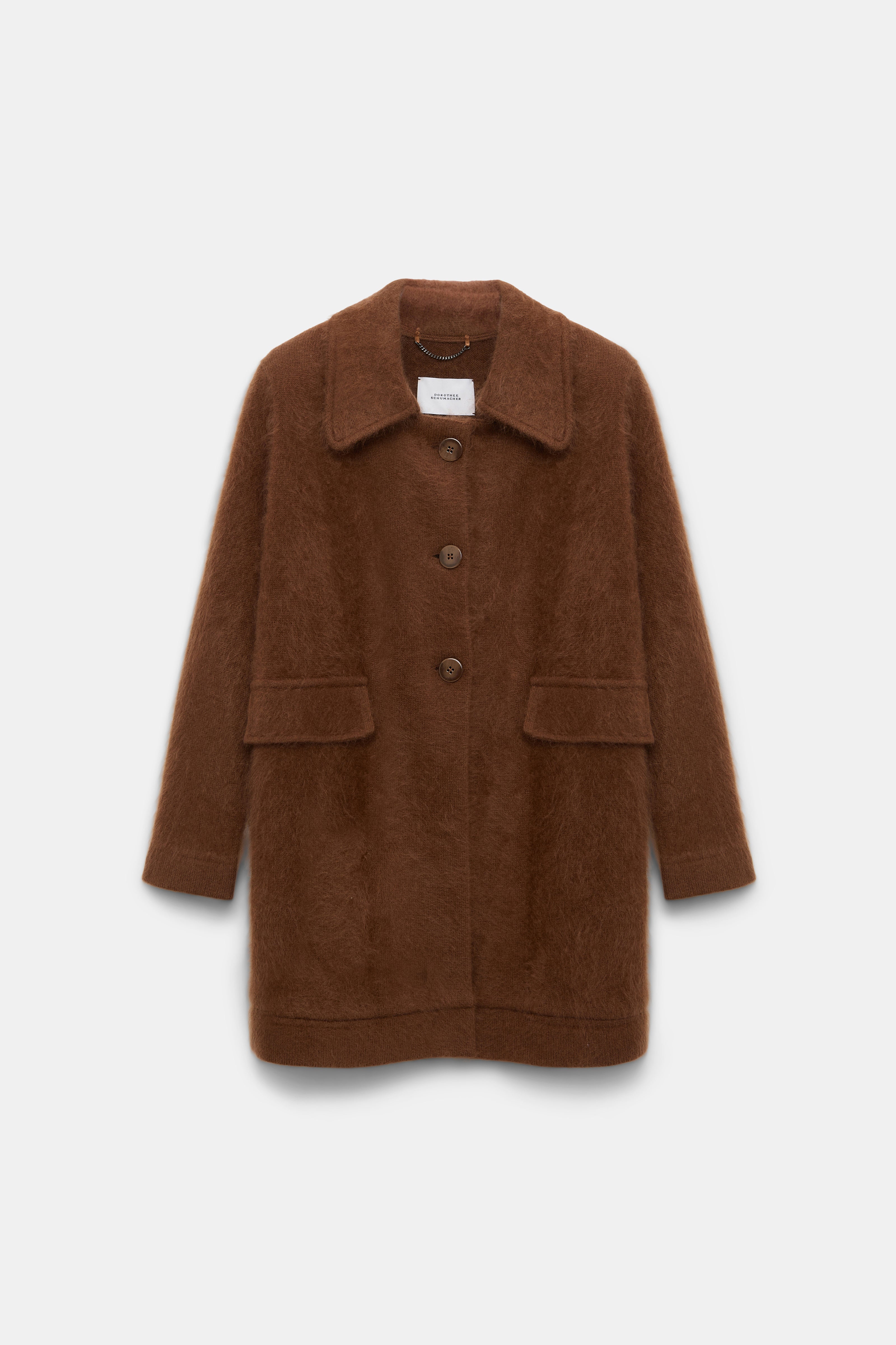 Dorothee Schumacher Jacket Fluffy Statement Coffee