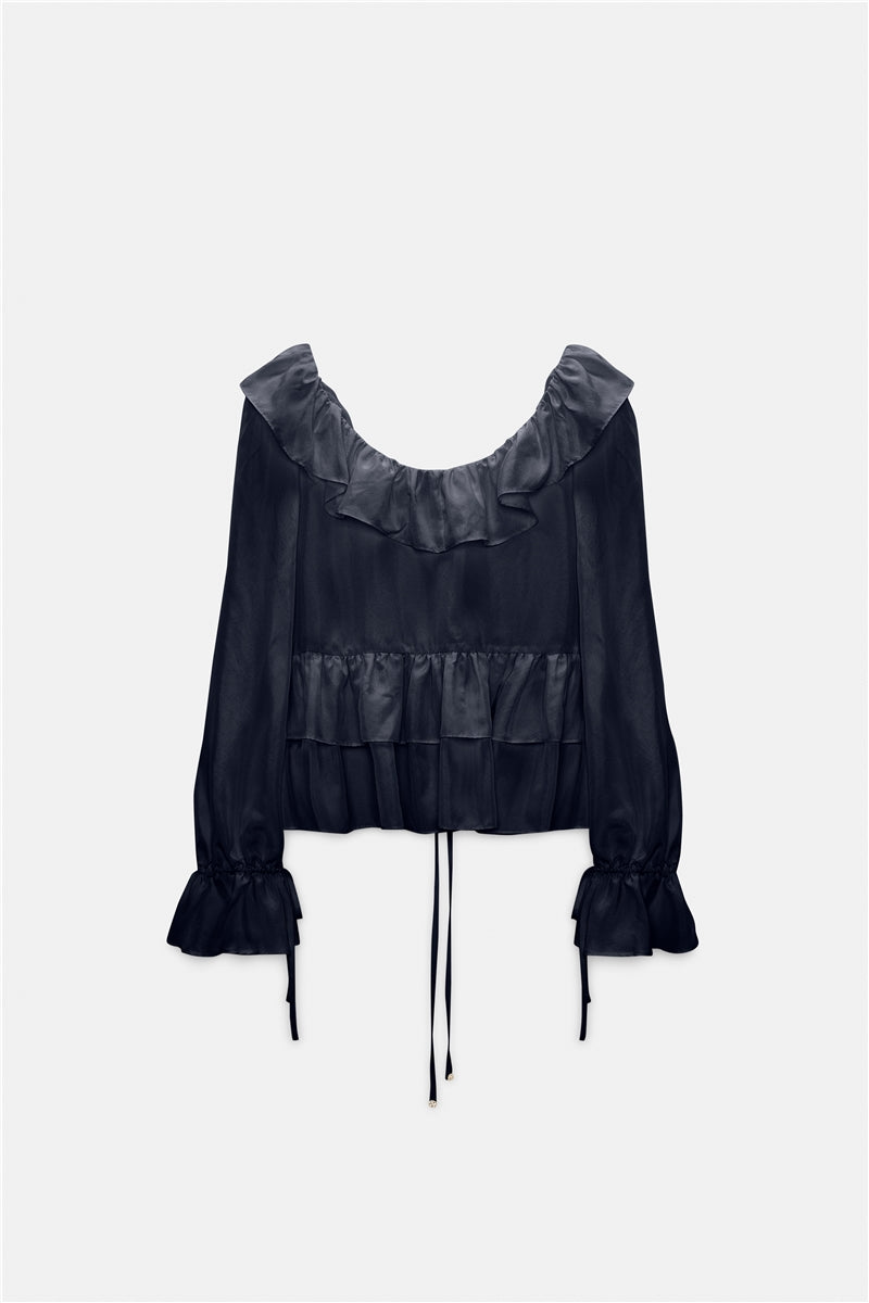 Dorothee Schumacher Blouse Playful Volumes Navy