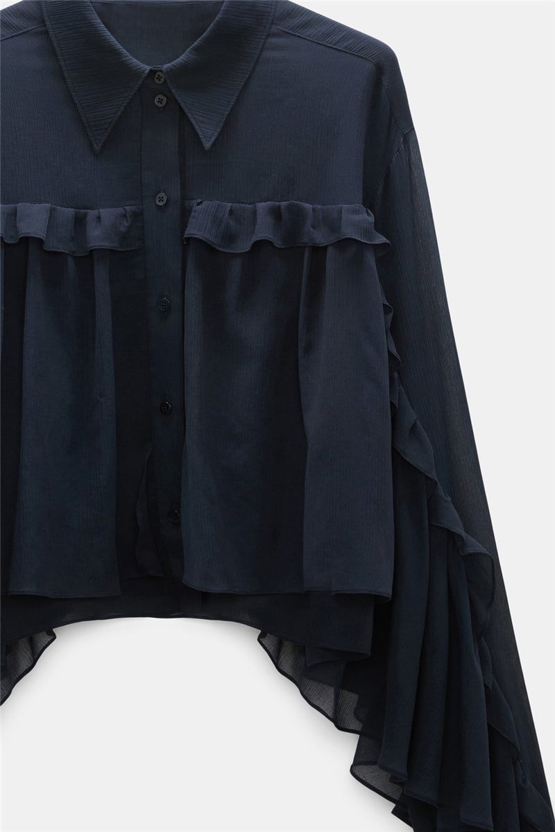 Dorothee Schumacher Bluse Dreamful Volumes Navy