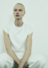 Agolde T-Shirt Bryce Cap Sleeve White