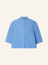 120% Lino 3/4 Bluse Blau