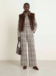 Sem Per Lei Pants Check Greige