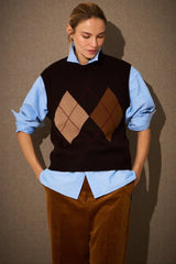 Be You Pullunder Argyle Cookie