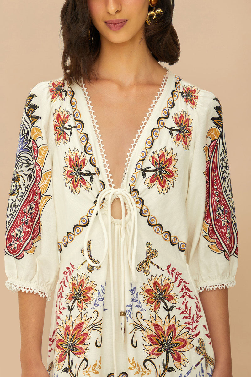 Farm Rio Dress Boho Maxi