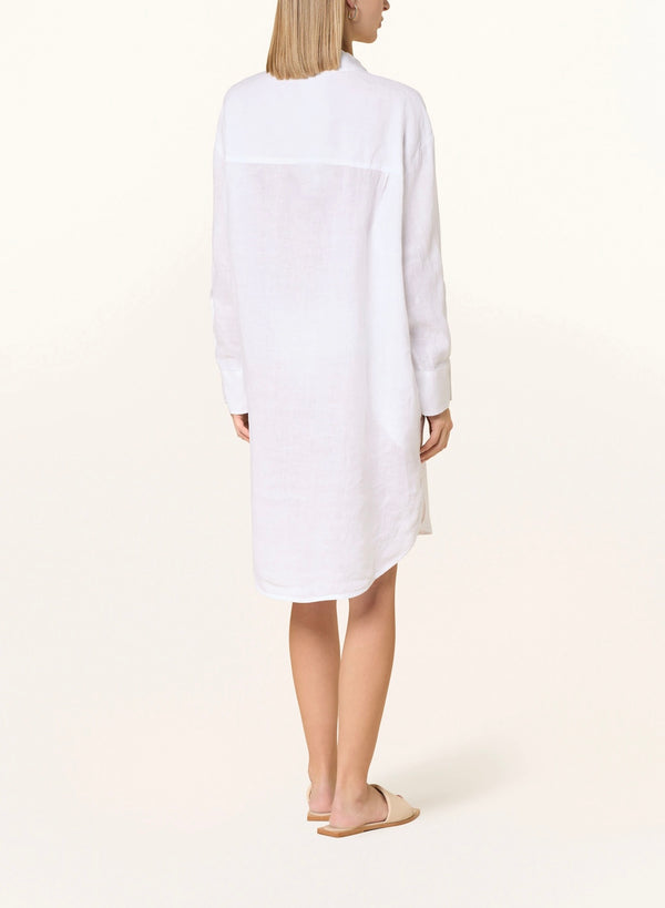 120% Lino Kleid Weiß