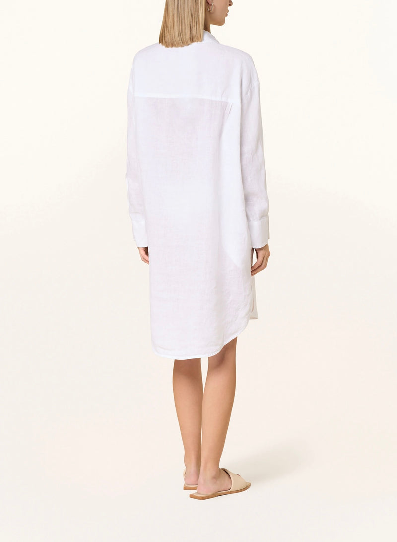120% Lino Kleid Weiß