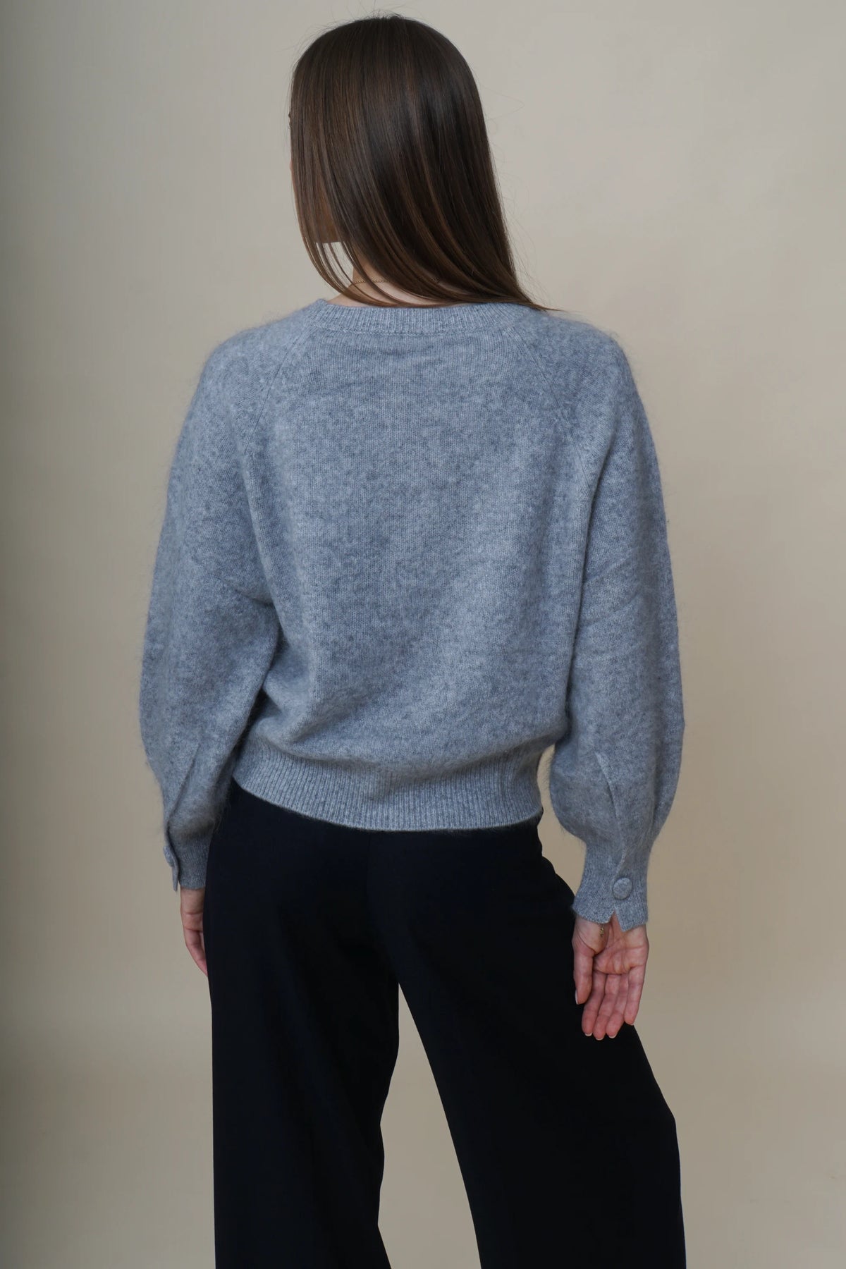 Pull Cœur Lina Gris Château