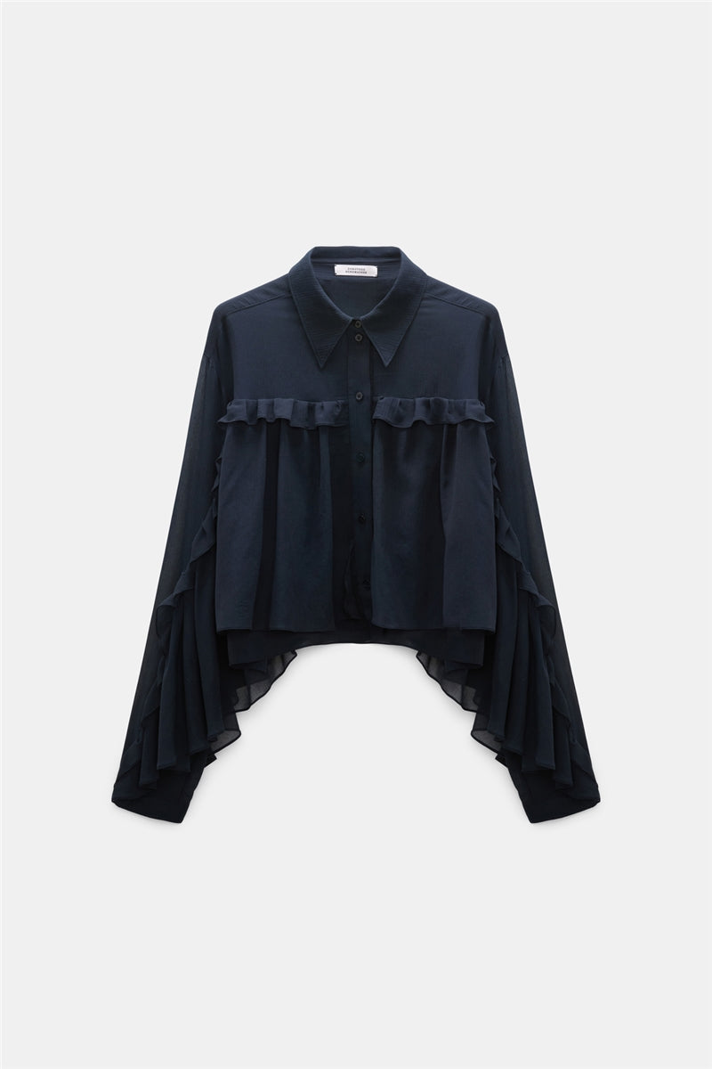 Dorothee Schumacher Bluse Dreamful Volumes Navy