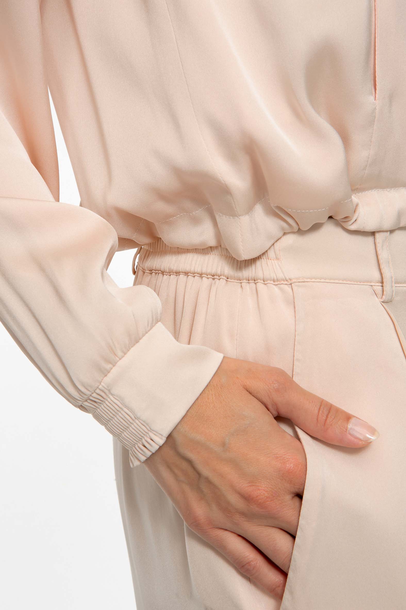 IVI Blouson Solid Silk Sand