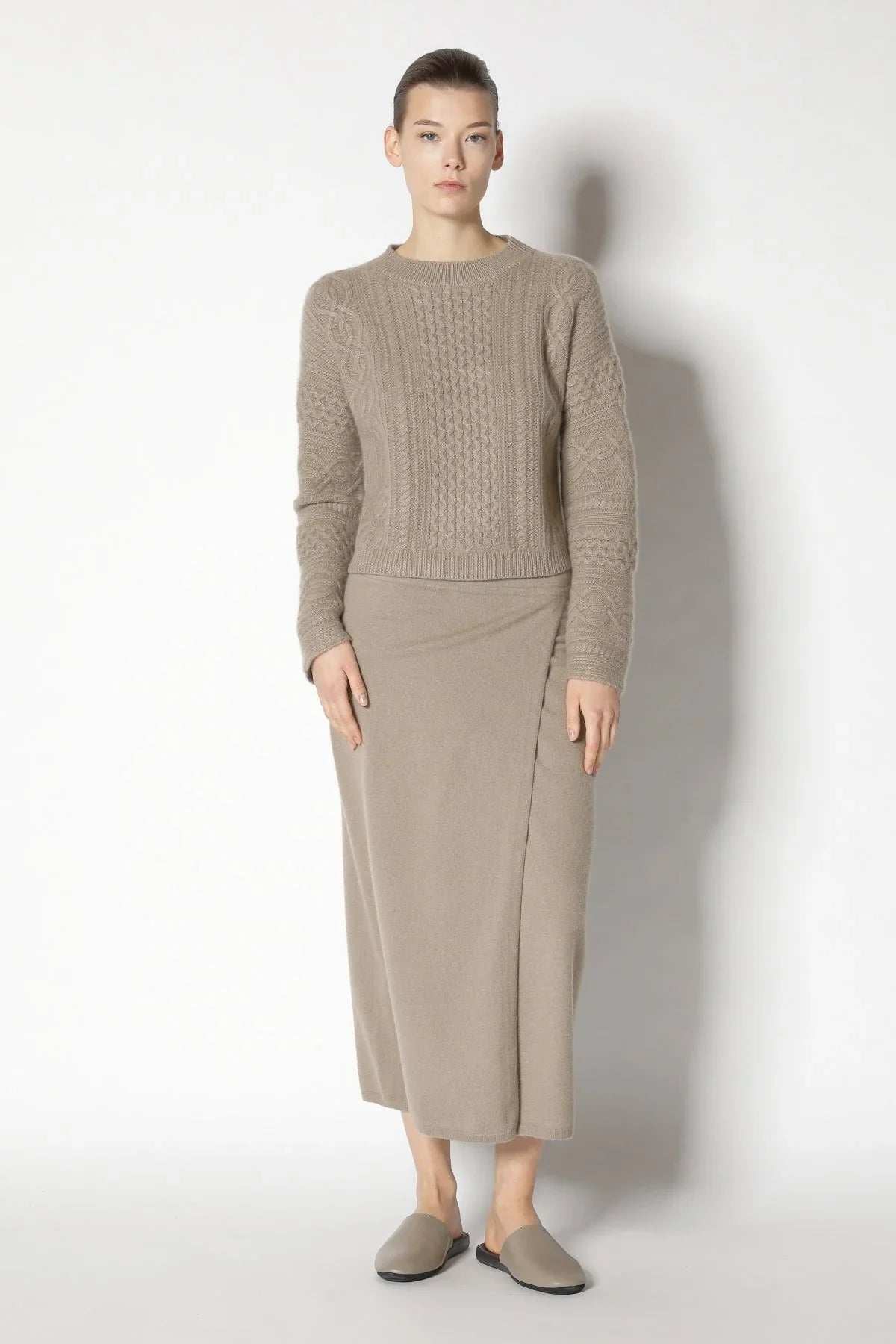 Sminfinity Pullover Cable Crew Grain
