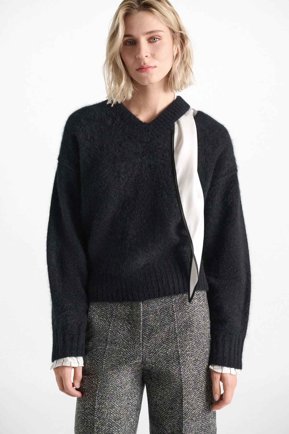 Dorothee Schumacher Pullover Fluffy Statements Vinyl Black