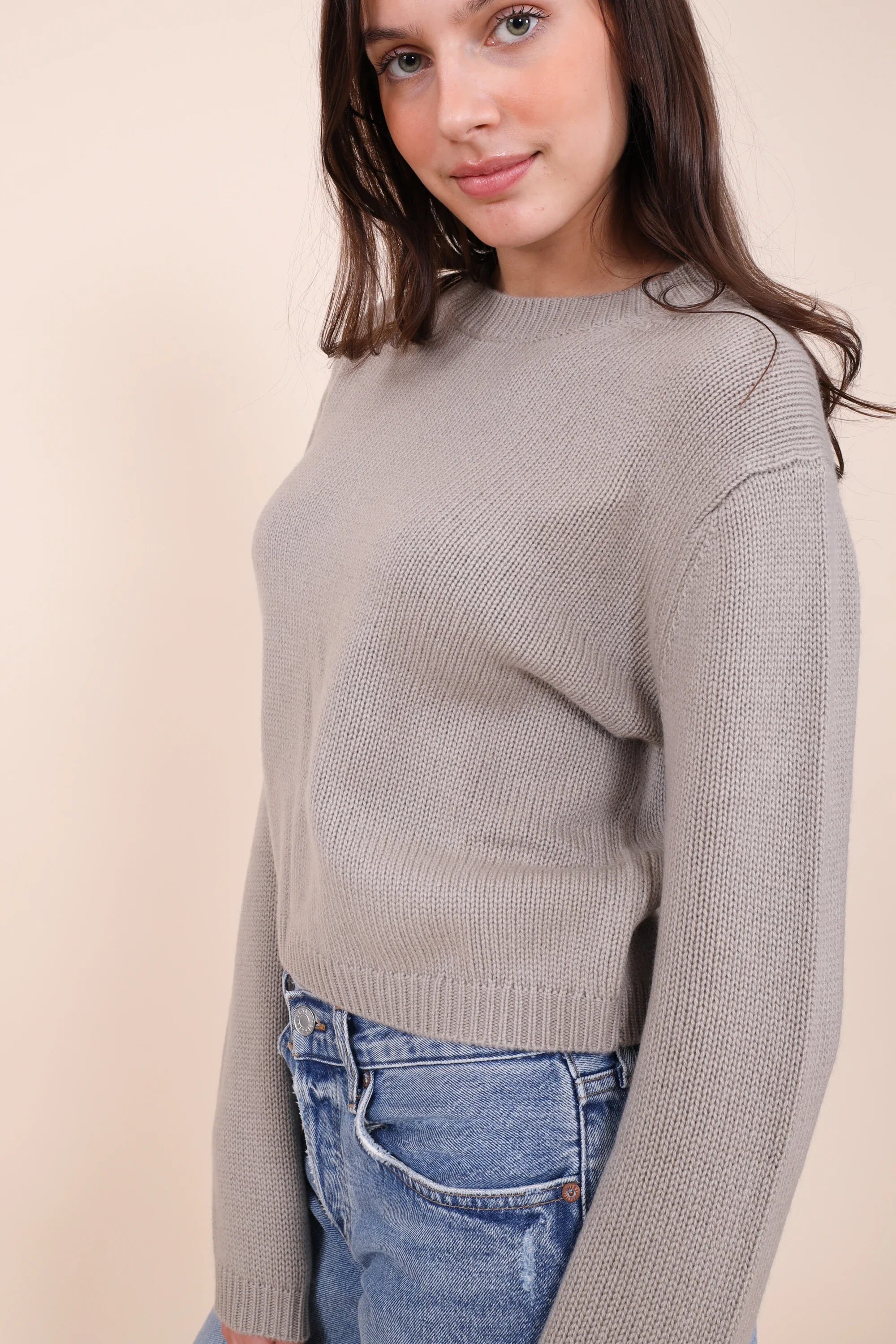 Herzens Pullover Taupe