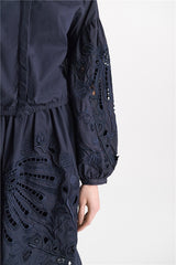 Dorothee Schumacher Bluse Embroidered Beauty Navy