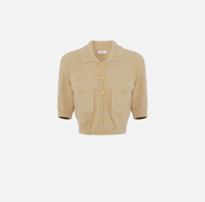 Elisabetta Franchi Cardigan Knit Honey
