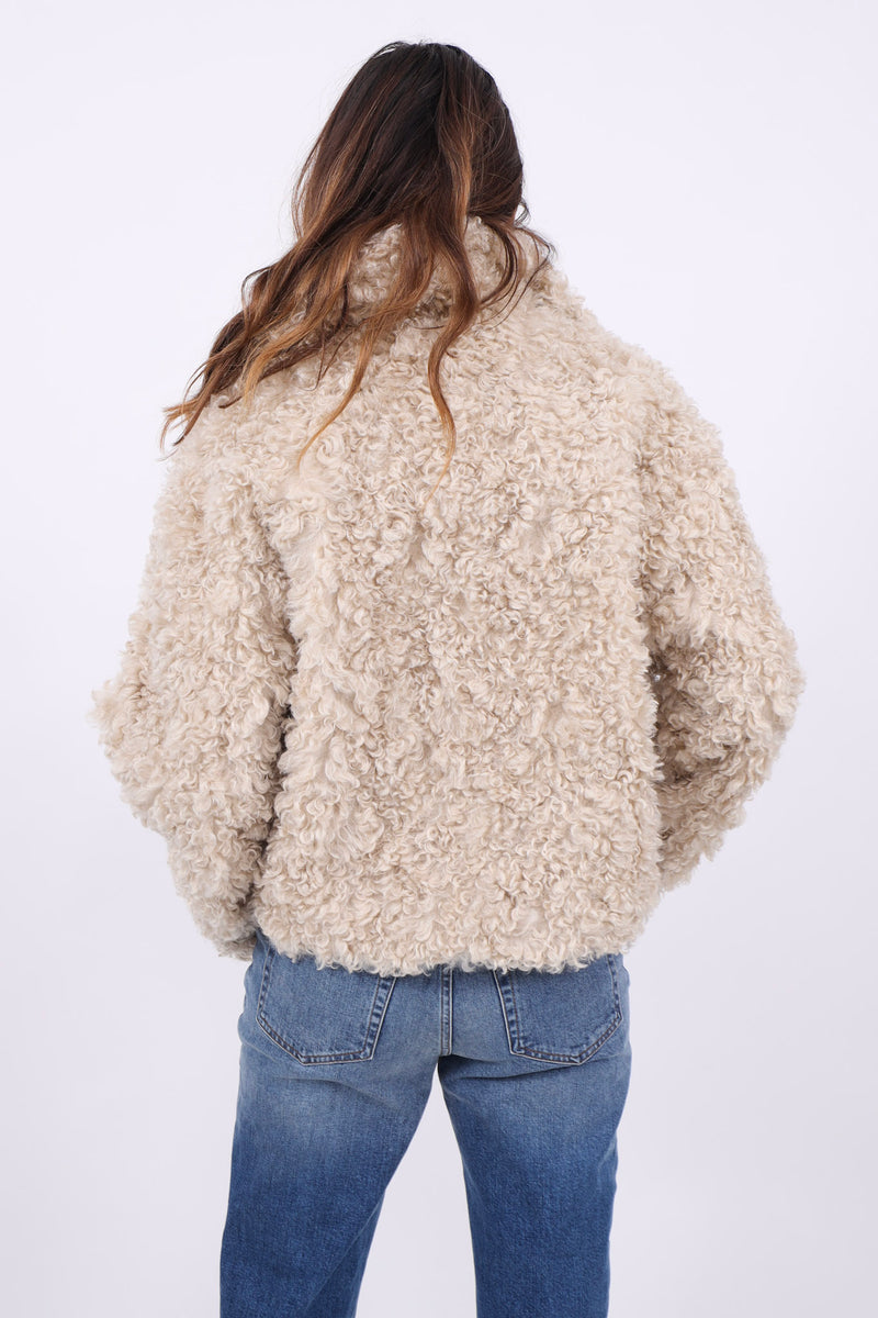 Urban Code Jacke Teddy Curly Beige