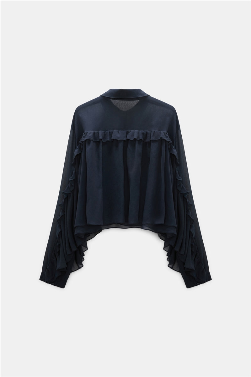 Dorothee Schumacher Bluse Dreamful Volumes Navy