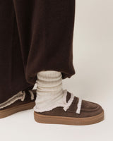 Inuikii Sneaker Mule Wool Dark Brown