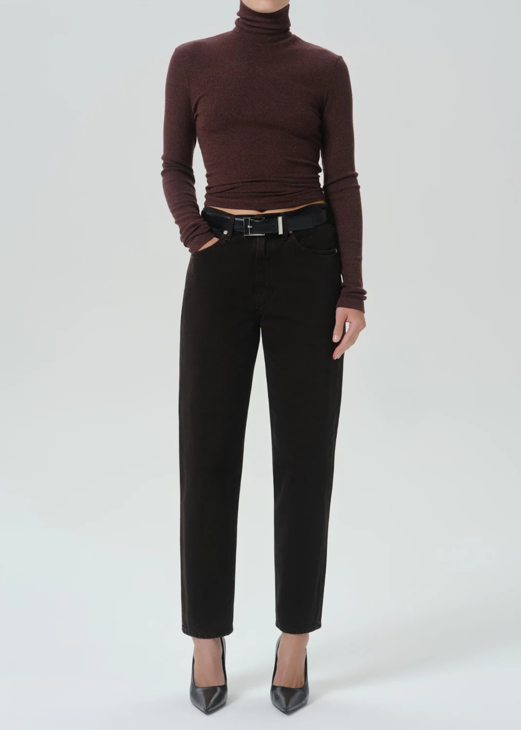 Citizens of Humanity Turtleneck Caradene Heather Mahogany