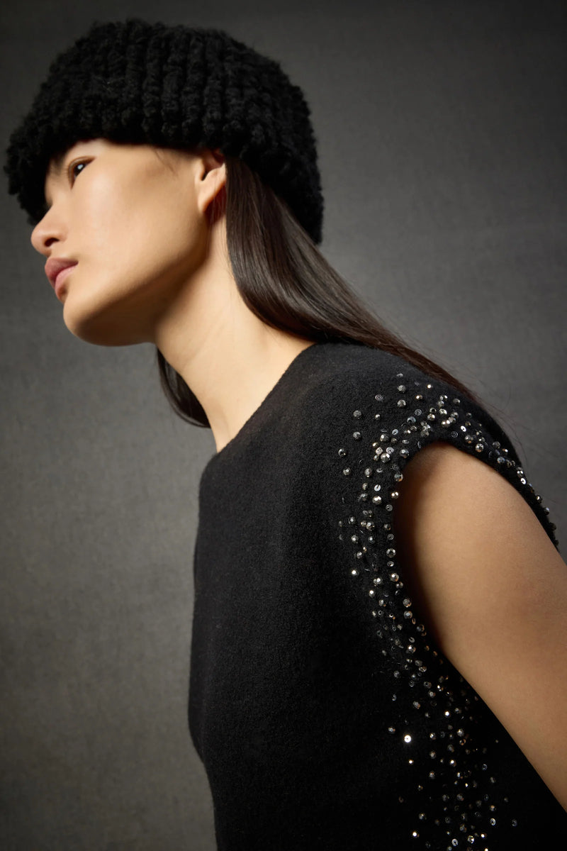 Liviana Conti Top Strick Nero